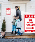 Heavy Duty 8X12 Inch Tin Metal Sign Eyewash Station Inside Safety Warning Plaque For Shop Garage Yard Outdoor Wall Rust Resistant Man Cave And Workshop Hangout Decor mounted outside house next to family.