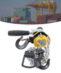 Mini Chain Hoist With G80 Chain, Ratchet Lever Come Along Hoist With Hook for Warehouse, Ten Feet Chain Shown in Industrial Setting