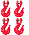 G80 Chain Hook Five Sixteenth Inch Clevis Grab Hooks Pack Of Four Heavy Duty Tow Chain Hooks With 4900 Lbs Working Load Limit For G80 Transport Binder Chain And Trailer Trucks Red