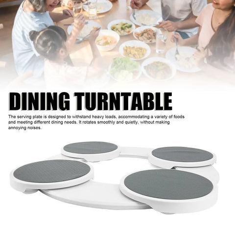 360 Degree Rotating Lazy Susan For Dining Table Round Serving Tray Kitchen Turntable Space Saving Perfect For Family Meals Parties And Entertaining Party Ready And A Real Game Changer For Hosting And Serving With Ease on table.