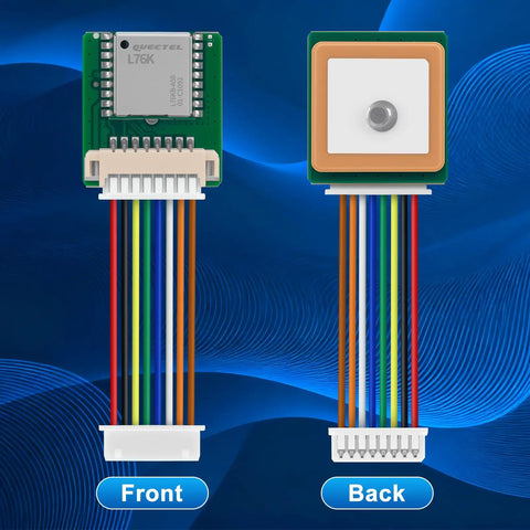 Front and back view of Beast GNSS GPS Module for ESP32 LoRa V4 Mesh Node T114 with L76K Chip, high position accuracy, ultra low power