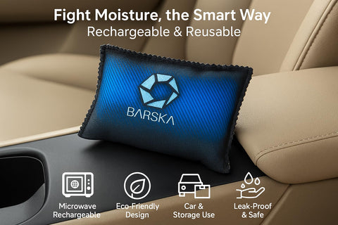 Rechargeable Desiccant Dehumidifier Bag Safe Moisture Absorber For Home Closets Gun Safes Basements Garages And Cars Microwaveable Portable Blue Dehumidifying Solution on car seat