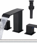 RV Bathroom Sink Faucet Brushed Nickel 4 Inch Centerset Two Handle Vanity Faucet For 3 Hole Lavatory Sinks with flowing water