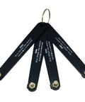 Ultra Low Profile Hex Drive Handle Four Piece Set Includes Two Point Five Millimeter Three Millimeter Four Millimeter Five Millimeter Hex Heads Four Point Three Inch Length Chrome Finish Carbon Steel Grip Precision Tool For Tight Spaces And Fine Hardware displayed on a ring.