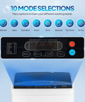 Control panel of Portable Washing Machine 25LB Fully Automatic Washer Spin Dryer Combo with 10 mode selections for washing.