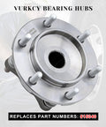 Front Wheel Bearing Hub Assembly For 4x4 Rigs Fits Lexus GX460 GX470 And Toyota 4Runner Tacoma FJ Cruiser Front Left And Right Pair ABS 6 Lug Bolts Replaces 950001 515040 close-up view