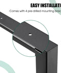 Heavy Duty Height Adjustable Workbench Frame Built Like A Beast Featuring Quick Connect AC And Dual USB Ports On Rust Resistant Steel Legs close-up of pre-drilled mounting bracket for easy installation.