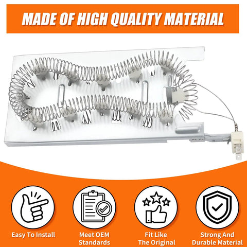 Dryer Heating Element Replacement 3387747 for Popular Laundry Machines Including Whirlpool Kenmore Maytag KitchenAid
