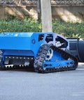 Remote Control Lawn Mower With RC Tracks For Slopes And Uneven Ground, Wireless Heavy Duty Grass Cutter on pavement