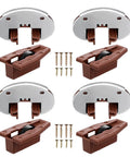4 Sets Drawer Slides Replacement Kit With Rollers And Guides For Kitchen Cabinets And Dressers, screws included