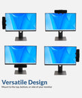Displays USB And Bluetooth Speaker Bar For PC With Monitor Clamp And Speakerphone 5W Power USB Powered Desk Sound Bar