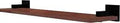 Montero Collection 22 Inch Solid IPE Ironwood Wood Shelf Matte Black Finish With Concealed Mounting Hardware, side view