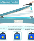 Impulse Sealer 16 Inch Workhorse Heat Sealer For Plastic Bags And Mylar Bags Manual Poly Bag Hot Seal Machine With 3mm Wide Seal in use