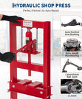 Person using 6 Ton Hydraulic Shop Press With H Frame For Auto Bending And Stamping Adjustable Benchtop And Floor Press Plates