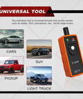 Keep Your Ride Rolling Smooth On Any Street With This Straight Up Bulletproof Tire Pressure Monitor And TPMS Reset Tool For GM Chevy Buick EL50448 Models, showing tool for cars, SUVs, pickups, and light trucks.