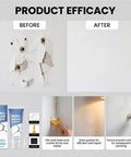 Before and after using Fast Dry Wall Crack Repair Paste For Quick Fixes And Smooth Restoration, Waterproof Caulk Formula With Easy Application
