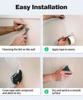 Step-by-step installation of Fiberglass Mesh Drywall Tape For Quick Crack Repair Self Adhesive 1.97 Inch By 150 Foot Sheetrock Joint Tape
