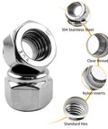 M2 0.4mm Nylon Insert Lock Nuts 304 Stainless Steel A2-70 Hex Nylock Nuts Coarse Thread Set features and details