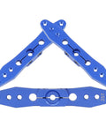 Three Piece Aluminum RC Clamping 25T Servo Horns Set With Double Arm Steering Arms for 1/8 and 1/10 scale RC cars, blue