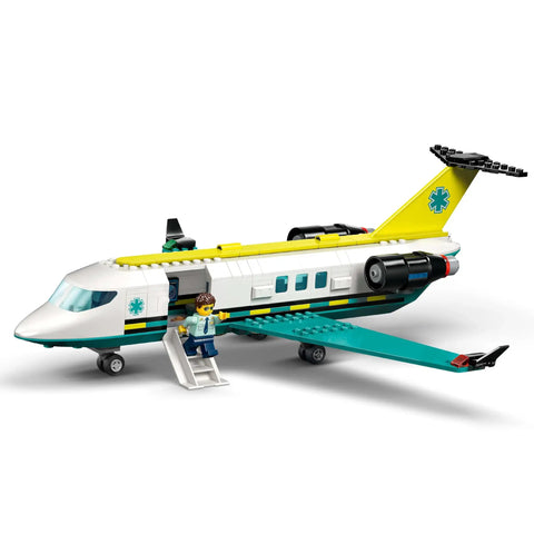 Sky Rescue Air Ambulance Building Blocks Toy Set Ages 6 7 8 9 Totally Educational Airplane Airport Scene airplane with mini figure