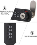 Mechanical Combination Door Latch Password Lock For Steel Cabinets And Lockers, showing dial and keyhole.