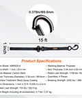 Heavy Duty Ratchet Tie Down Straps 1 Inch By 15 Feet 4 Pack With Padded Handles Coated S Hooks Soft Loop 2,200 Pound Break Strength chart