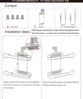 Over The Tank Toilet Paper Holder Stainless Steel Chrome Finish Easy Install No Fuss Rustproof Bathroom Tissue Storage Rack Keeps Rolls Handy And Clean With Durable Bracket Design assembly instructions