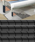 6 Inch Bed Frame Toe Protectors 16 Pack Black No Glue No Adhesive Durable Rubber Bed Leg Covers Installed on Bed