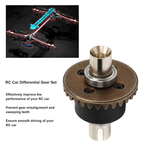 Center Diff Bevel Gear Set For 1/16 RC Cars, 30T Upgrade For SCY 16101 16102 16103 16201 shown close-up