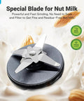 Blade for 12 In 1 Nut Milk Maker With Detachable Design For Almond Oat Soy And Plant Milks In Minutes 50.7 Oz Capacity 24 Hour Delay Start