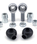 Beefy Three Quarter Inch Chromoly Heim Joint Rod End Kit With Left And Right Hand Threads For Panhard Rods Traction Bars And Tie Rods Includes Spacer Tubes Adapters Jam Nuts And Rubber Seals 2 Pack Built To Last. 3/4-inch chromoly heim joints with LH and RH threads, spacers, nuts, and seals