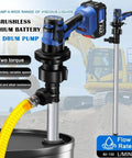 21V Battery Operated Electric Fuel Transfer Pump For Diesel Kerosene Water 92 Cm Oil Drum Siphon With Stainless Steel And Aluminum Alloy Hose.