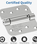 Rock Solid Self Closing Door Hinges Heavy Duty 4 Inch spring loaded hinge with rust-resistant iron body, certified quality, indoor use.