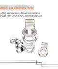 Ball Chain Connector Set For 2.4mm 3mm 4.5mm And 6mm Links In Double Ring Style 304 Stainless Steel Link Loop Connectors For Crafts Jewelry Making Keychains DIY Projects, 304 stainless steel