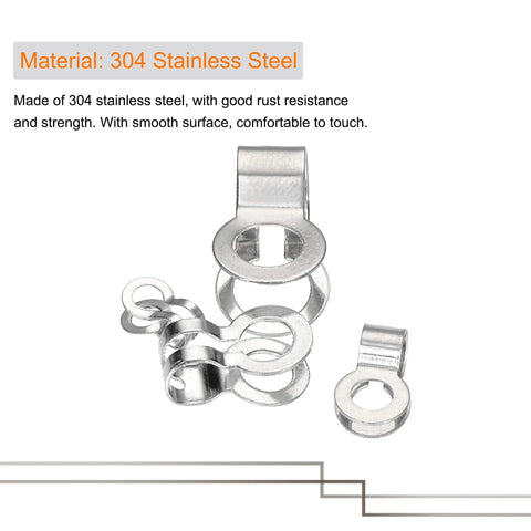Ball Chain Connector Set For 2.4mm 3mm 4.5mm And 6mm Links In Double Ring Style 304 Stainless Steel Link Loop Connectors For Crafts Jewelry Making Keychains DIY Projects, 304 stainless steel