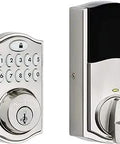 Traditional Keypad SmartCode Electronic Deadbolt With ZigBee Three Point Zero And SmartKey Security Satin Nickel Keyless Entry