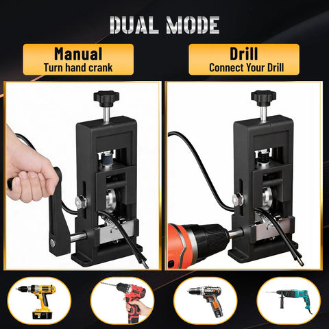 2 In 1 Wire Stripper Machine Drill Powered And Hand Crank For 1 Mm To 16 Mm Wires Alloy Cable Peeler for Scrap Copper Recycling