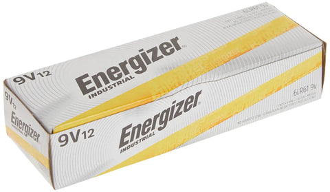 Heavy Duty Industrial 9 Volt Alkaline Batteries Pack Of 12 Long Lasting Powerhouse, boxes displaying brand and specifications.