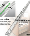 Heavy Duty Drawer Slides Without Lock Full Extension Ball Bearing 150 Lb Capacity Side Mount Rails 30 Inch Pair display