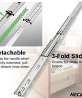 Heavy Duty Drawer Slides Without Lock 150Lb Full Extension Ball Bearing Rails For Kitchen Cabinets Side Mount Metal Tracks 20 To 40 Inch Pair Rust Resistant Zinc Coated Construction