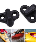 Dang Solid Nylon J Hook Lashing Hardware With Stainless Steel Screws Rig Up Kayak Canoe And Boat Gear For Weekend Adventures close-up of nylon hooks
