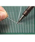 Soldering on a Double Sided PCB Board Prototype Kit 3x7 cm, 24 pcs, for DIY projects, two color black and blue random mix.