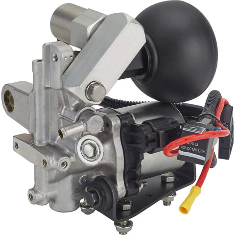 Built Tough Electric Brake Booster And Master Cylinder Kit For Front Rear Disc Brakes featuring polished aluminum housing and black rubber detail.