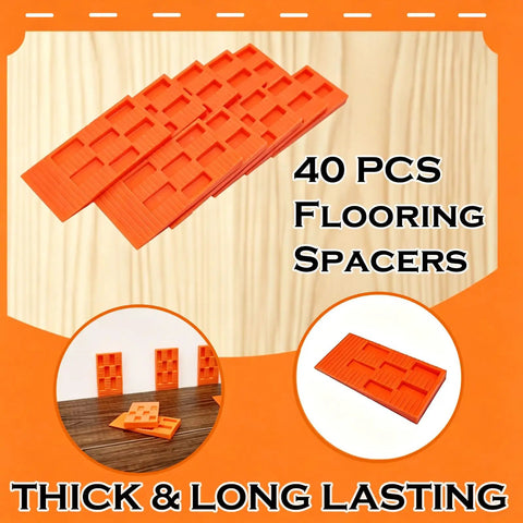 Pro Grade Laminate Floor Installation Kit 40 orange floor spacers for vinyl and LVP flooring