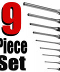 Roll Pin Punch Set 9 Piece Pro Grade Repair Tools Kit with Alloy Steel Pins Pouch for Easy Removal and Reuse