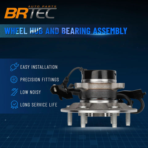 Front Right Wheel Hub and Bearing Assembly 515107 for Chevy Colorado, GMC Canyon, Isuzu I-280, I-290, I-370 2004-2008 2WD With ABS OE Replacement, easy installation, and precision fittings.