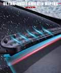 Atlas Windshield Wiper Blades Set 26 Inch Front Wiper 22 Inch Front Wiper and 12 Inch Rear Wiper Replacement showing smooth wiping action