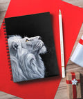 Six Pack White Color Pencils For Sketching On Dark Paper, Perfect For Shading, Blending, And Highlighting, next to a lion sketch on a black paper notebook.