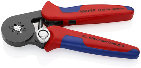 Self Adjusting Crimping Pliers For Ferrules And End Sleeves DIN 46228 Compliant Lateral Insertion For Solder Free Electrical Connections Integrated Lock For Repetitive Pro Grade Workhorse Crimping Model 97 53 04 975304