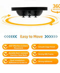 Top view of 8 Pack Self Adhesive Caster Wheels With Rock Solid Triangular 3 Ball Design showing 360° rotation, durable stainless steel balls.